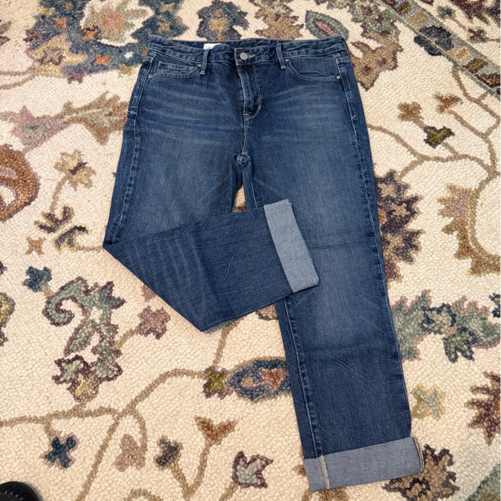 GAP Women's Dark Blue Boyfriend Jeans